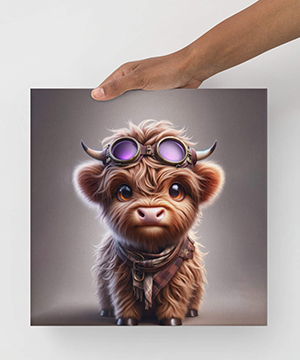 Holly; Thin Canvas comes ready to hang with an attached wall mount.